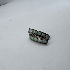 Native American zuni sterling silver 925 earrings with opal inlay